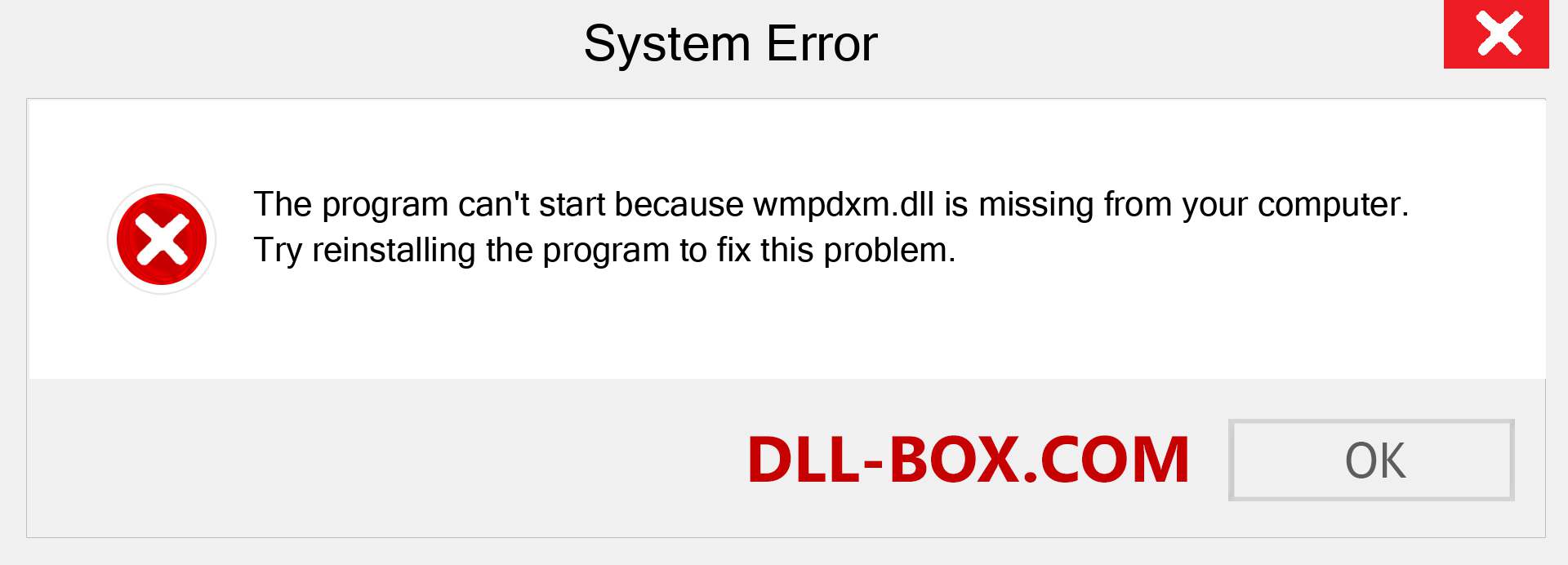 wmpdxm.dll file is missing?. Download for Windows 7, 8, 10 - Fix  wmpdxm dll Missing Error on Windows, photos, images