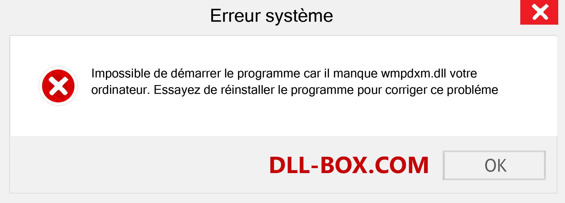 Le fichier wmpdxm.dll est manquant ?. Télécharger pour Windows 7, 8, 10 - Correction de l'erreur manquante wmpdxm dll sur Windows, photos, images